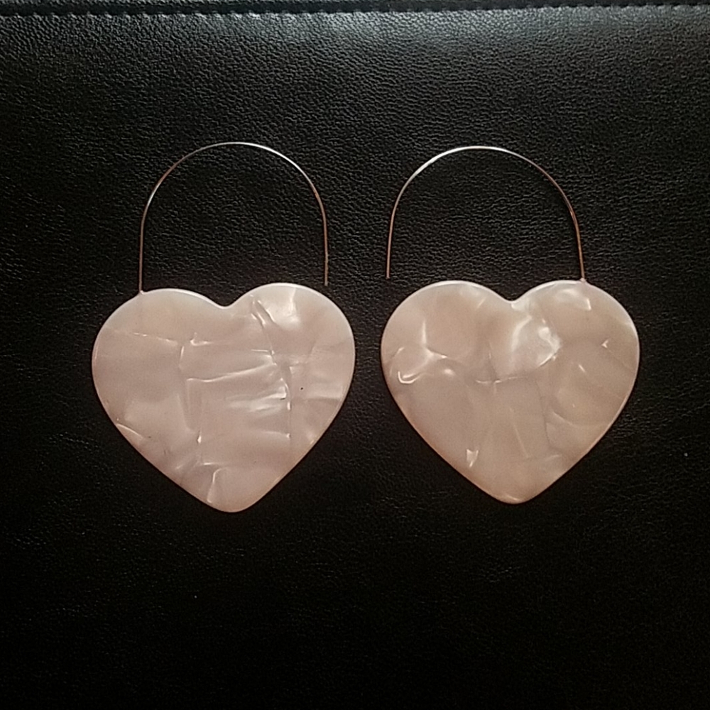 Marbled Heart earrings